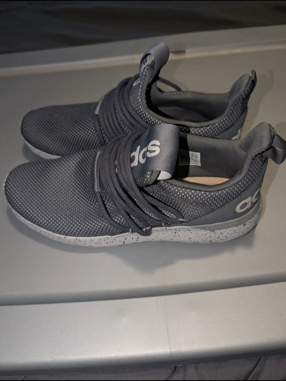 adidas Lite Racer Adapt 3.0 Men's Slip-On Sneakers - Size 10.5 (Grey / Speckled)